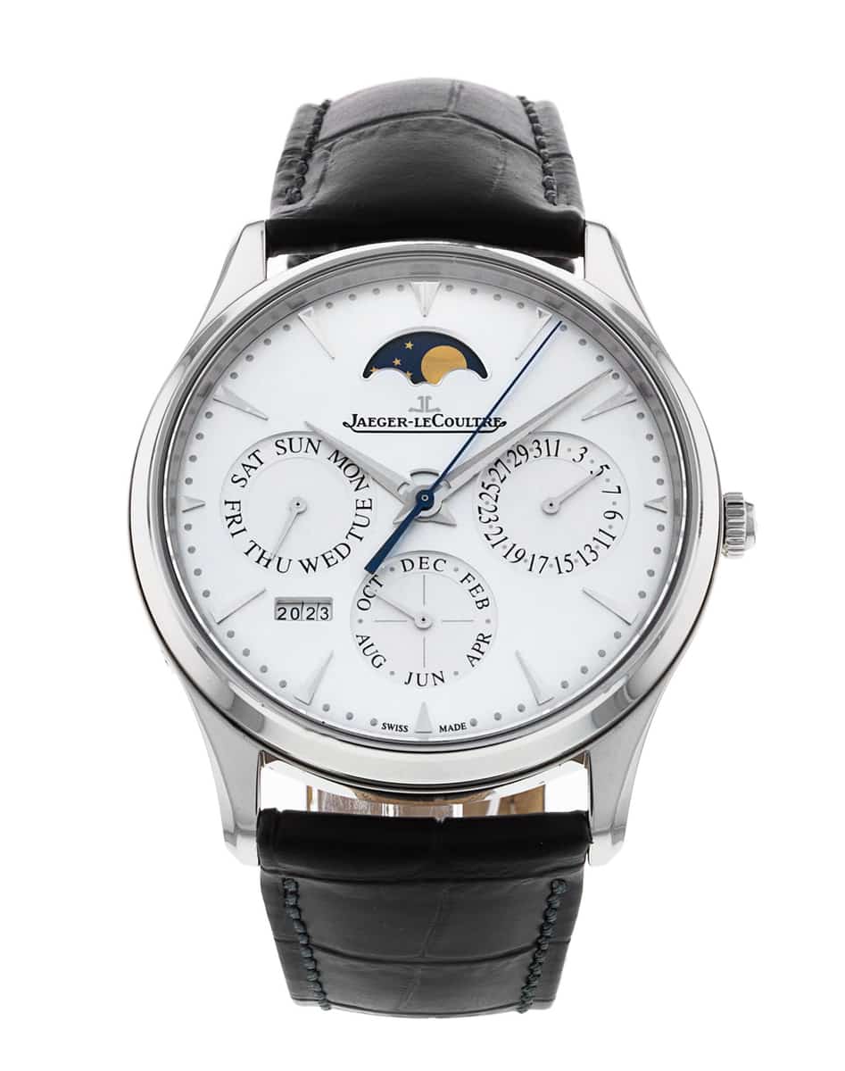 Jaeger LeCoultre Master Ultra Thin Perpetual Silver Baton Dial